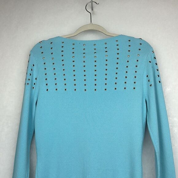 Cache Metal Studded Sweater Long Sleeves Sz L - Picture 7 of 8